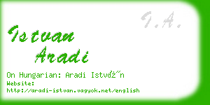 istvan aradi business card